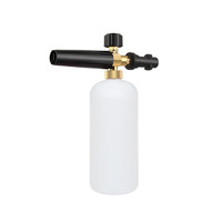 1L 1/4 Pistolet de lavage de voiture Pot à mousse haute pression Tout cuivre Mousse Générateur Arrosoir Pistolet à eau Outil Pompe Accessoire de nettoyage