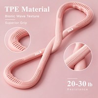 TPE Figure 8 Resistance Band 20-30 lb Anti-Selip Pembentuk Dada Portabel Alat Latihan untuk Yoga Pilates Kebugaran