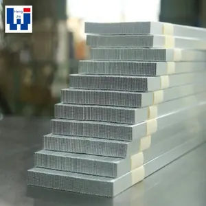 Hengjia fornitore della cina di alluminio Micro canale poroso tubo parallelo radiatore alluminio tubo piatto scambiatore di calore microcanale