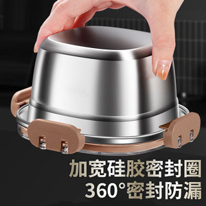 304 Stainless Steel Food Storage Container Round Clip On Lid Refrigerator Safe Portable Travel Lunch Box Multi Purpose - Product Image 5