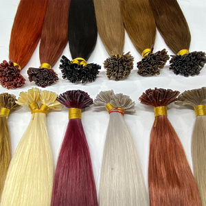 Extensions de cheveux à la kératine à pointe plate de cheveux vierges russes à double dessin de qualité supérieure pré-collées I Tip U Tip - Product Image 5