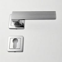 DoorShine – Ensemble de poignées de porte et de fenêtre en aluminium/fer de qualité supérieure, avec rosette et levier, pour appartement (montage facile)