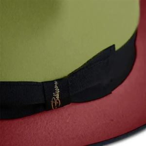 Olive Green <b>Red</b> <b>Wool</b> Fedora Hat With Black Band Unisex Adult Casual Spring Autumn European Style - Product Image 4