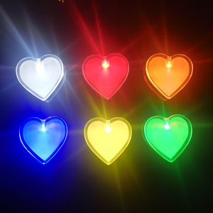 Chúc mừng sinh nhật trái tim nhựa nhấp nháy ánh sáng lên Mini sáng cá nhân khuyến mãi LED tag tùy chỉnh tên nút Huy hiệu pin - Product Image 6