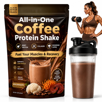 Premium Koffie Proteïne Shake Poeder Wei Collageen met Functionele Paddenstoelen voor Energie & Focus Supplement