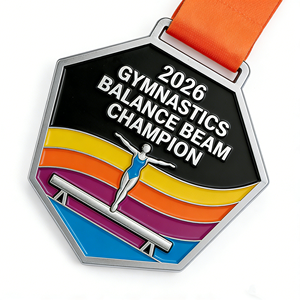 Medalla Deportiva Personalizada <span class=keywords><strong>de</strong></span> Aleación <span class=keywords><strong>de</strong></span> Zinc para Gimnasia, Medalla <span class=keywords><strong>de</strong></span> Campeonato <span class=keywords><strong>de</strong></span> Metal con Esmalte <span class=keywords><strong>de</strong></span> Color, Fundición a Presión, ODM OEM - Product Image 3