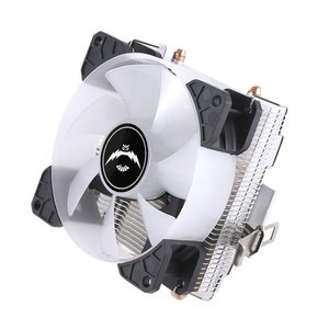 QiuzAim 90mm 조용한 2 열 구리 파이프 조명 LED <span class=keywords><strong>CPU</strong></span> 냉각 팬 3 핀 4 핀 호환 LGA 2011 X99 X79 인텔 프로세서 용 - Product Image 5