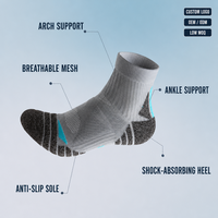 Chaussettes de randonnée mi-mollet pour hommes avec logo personnalisé, respirantes, séchage rapide, pour activités de plein air, trekking, trail running, sport – Vente en gros, usine OEM