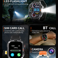 Reloj Inteligente Redondo Popular BW18, Compatible con Tarjeta SIM, Llamadas Independientes, Linterna, Cámara, Seguimiento Deportivo y de Salud, Relojes Inteligentes