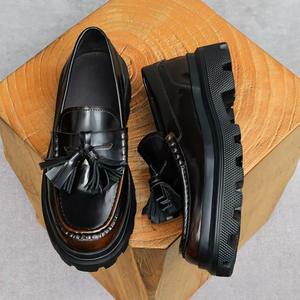Zapatos Oxford de Cuero con Cordones para Hombre, Antideslizantes, Bordados, Ligeros, Cómodos, Transpirables, Modernos, Aptos para Uso Profesional - Product Image 2