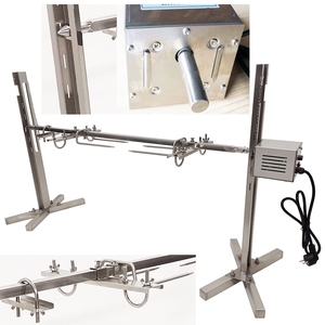 Kit de asador de motor eléctrico moderno para barbacoa de jardín, <span class=keywords><strong>asado</strong></span> <span class=keywords><strong>al</strong></span> aire libre, <span class=keywords><strong>pollo</strong></span> y kebab de cordero en parrilla de carbón hecha de metal - Product Image 6