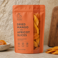 Sachet Doypack Personnalisé Mat pour Abricots Séchés avec Fenêtre et Fermeture Ziplock – Emballage Premium Refermable pour Snacks aux Fruits (SUP)