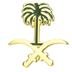 Lembrança personalizada Broche Lapela Pin Badge Esmalte De Metal Arábia Saudita Dia Nacional esmalte Pin crachá Com Ímã
