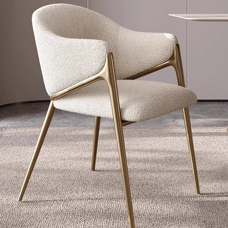 Modern Golden Stainless Steel Dining Chair