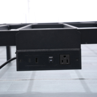Cadre de lit portable pliable et extensible en acier, promotionnel, robuste, avec éclairage LED, capacité de 3500 lb, assemblé pour appartement