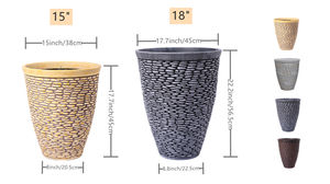 Maceta Ecológica <span class=keywords><strong>de</strong></span> Plástico Imitación Piedra, Fácil <span class=keywords><strong>de</strong></span> Limpiar, para <span class=keywords><strong>Suculentas</strong></span> y Hierbas - Product Image 2