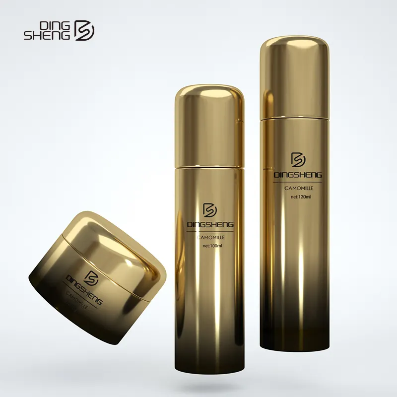 Luxus 50g 30ml 100ml Kosmetik verpackung Gesichts creme Glas Serum Hautpflege Glasflasche Set 120ml Toner flasche