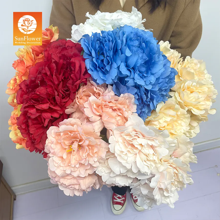 زهور هدرانجاس ملونة سائبة من الحرير الصناعي لزينة المنزل وحفلات الزفاف