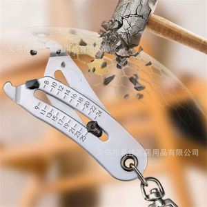 Precision Thread Size Gauge Tool with Keychain Clip Stainless Steel Screw Pitch Template Measuring Kit for Metric SAE Bolts - Product Image 3