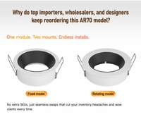 Downlight LED AR70 COB au design moderne 3000K 12W, module LED AR70