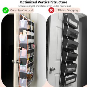 Chất lượng cao 5 tầng trên cửa <span class=keywords><strong>Organizer</strong></span> 10 khoang quá khổ giữ 80 pounds Closet Door treo <span class=keywords><strong>Organizer</strong></span> cho phòng - Product Image 4