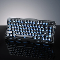 Nouveau clavier de jeu Mercury K1-Stealth noir 2026 avec interrupteurs linéaires RGB, rétroéclairage RGB double personnalisé à 13 touches, et fonction Hot-Swap tri-mode