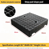 Tragbare Rutschfeste Gummi- und Kunststoff-Treppenmatte |   Schwellenrampe für Rollstuhl-Autotüren Kleine Stufen 50cm Breite 130mm Höhe