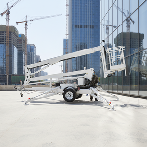 Plateforme élévatrice auto-nivelante remorquable 360 °   Rotation, option double alimentation pour l'entretien des bâtiments - Product Image 1