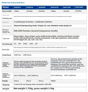 ออสซิลโลสโคปดิจิตอลแบบสองช่องสัญญาณ 70MHz/100MHz 1GSa/s พร้อมฟังก์ชันมัลติมิเตอร์ รองรับ OEM ปรับแต่งได้ - Product Image 6