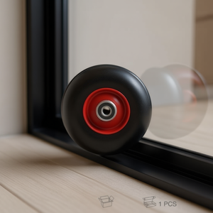 MNJ Door Roller Wheel 04947 Black Red Hub 1 Pc - Product Image 2