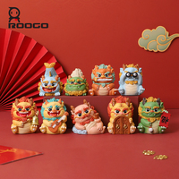 Ensemble de figurines en résine Feng Shui Neuf Fils du Dragon, statue de dessin animé traditionnel chinois, décoration de maison, ornement de bureau, cadeau porte-bonheur
