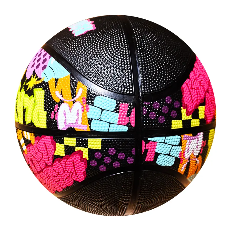 आउटडोर स्ट्रीट बास्केटबॉल मैच चीन बास्केटबॉल निर्माता के लिए नारंगी रबर बास्केटबॉल बॉल आकार 1/3/5/6/7