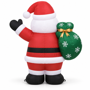 Père Noël gonflable <span class=keywords><strong>de</strong></span> Noël avec sac cadeau flocon <span class=keywords><strong>de</strong></span> neige, figurine <span class=keywords><strong>de</strong></span> Père Noël LED gonflable pour la décoration extérieure <span class=keywords><strong>de</strong></span> jardin, pelouse et vacances <span class=keywords><strong>de</strong></span> Noël - Product Image 2