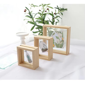 Hot Sale 6 Inch DIY Specimen Frame Wall Hanging Transparent Double Side Light Glass Photo Frame - Product Image 2