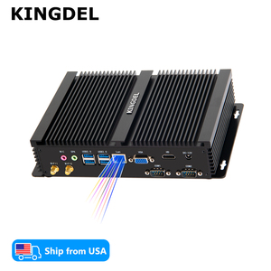 Kingdel Industriële Mini Pc I5-8250U Fanless 8Gb Ddr4/256Gb Nvme 4K Hd/Vga Dual Rs232 Com Ports Ons Magazijn - Product Image 1
