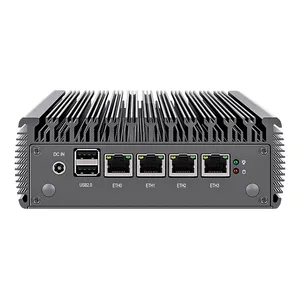 Fanless 4 x i225 2.5G LAN ordinateur industriel Pen-tium N5000 Quad Core TDP 6W AES-NI Mini PC pare-feu pfSense serveur réseau