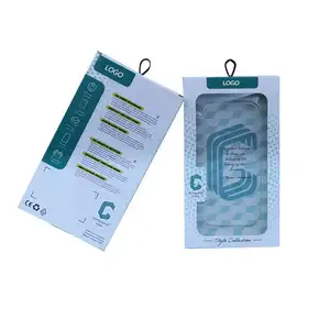 Изготовленный на заказ OEM Чехол для мобильного телефона бумажная коробка упаковка с прозрачным ПВХ окном картон перерабатываемый модный 1000 шт.