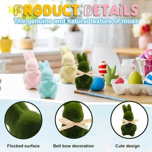 Vente en gros directe usine : Lapin de Pâques classique à longues oreilles en mousse floquée, décorations de Pâques, échantillon gratuit, décoration intérieure - Product Image 5