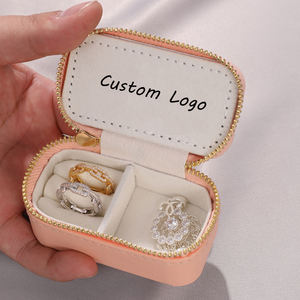 Caja de Joyería de Cuero Rectangular Pequeña de Viaje de Lujo con Logotipo Personalizado, Caja de Almacenamiento para Collares, Pendientes y Pulseras - Product Image 4