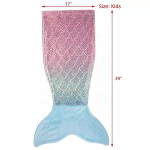 Franela con patrón clásico para todas las estaciones, blankets de cola de sirena con lentejuelas para dormir, para niños y adultos - Product Image 1