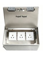 Prise de sol encastrée invisible FUPAI FP-200C de type 200 en acier inoxydable avec marbre intégré, entièrement dissimulée, 10A