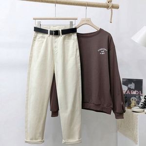 HANO Jeans <span class=keywords><strong>Mom</strong></span> pour <span class=keywords><strong>Femme</strong></span>, Décontracté, Streetwear, Sport, Harem, Boyfriend, Taille Haute, Pantalon en Denim - Product Image 2