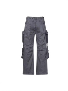 Pantalon décontracté pour <span class=keywords><strong>homme</strong></span> de style américain tendance, marque TT Custom, couleur <span class=keywords><strong>kaki</strong></span>, vêtements pour <span class=keywords><strong>homme</strong></span>, automne-hiver, jean ample délavé - Product Image 4