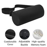 Coussin lombaire ergonomique en mousse à mémoire de forme cylindrique avec sangle réglable pour chaise de bureau et siège de voiture
