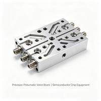 Pièces usinées CNC en acier inoxydable 5 axes, bloc de soupapes pneumatiques de précision, pièces CNC