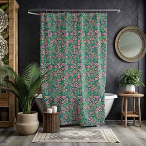 Fantezi Anti kalıp banyo perde manuefacmold dijital baskılı canlı çiçek banyo perde fantezi 3D duş perdesi - Product Image 4