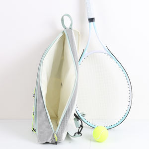 Bolso Bandolera Deportivo Gris CHANGRONG <span class=keywords><strong>con</strong></span> Detalles en Verde Neón, Almacenamiento Multicapa y Panel Trasero Transpirable para Tenis, Gimnasio y Viajes Diarios - Product Image 5