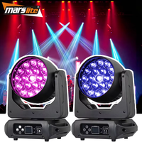 Marslite 19x15W Zoom Wash LED Moving Head Bühnenscheinwerfer DMX Moving Head Wash für DJ Disco Hochzeit Party