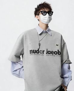 T-shirt Oversize in Cotone 100% da 230g con Stampa Logo a Girocollo, Morbida e Traspirante, Stile Streetwear per Primavera Estate - Product Image 5