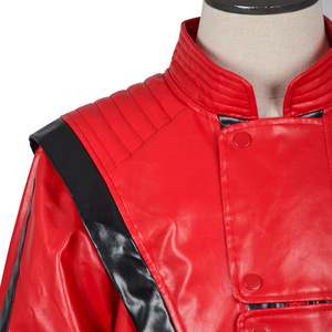 Chaqueta de Cuero Roja de Michael Jackson, Estilo <span class=keywords><strong>Beat</strong></span> It Thriller, para Actuaciones en Escenario, Disfraz Unisex para Cosplay, Halloween y Juegos de Rol - Product Image 6